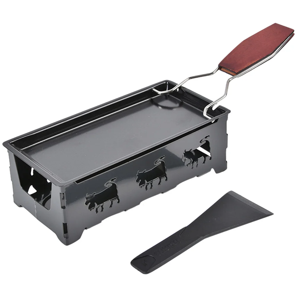 

1Set Mini Non-Stick Roaster Baking Tray Cheese Oven with Heat Insulated Handle for Camping Picnic Outdoor Cooking Portable