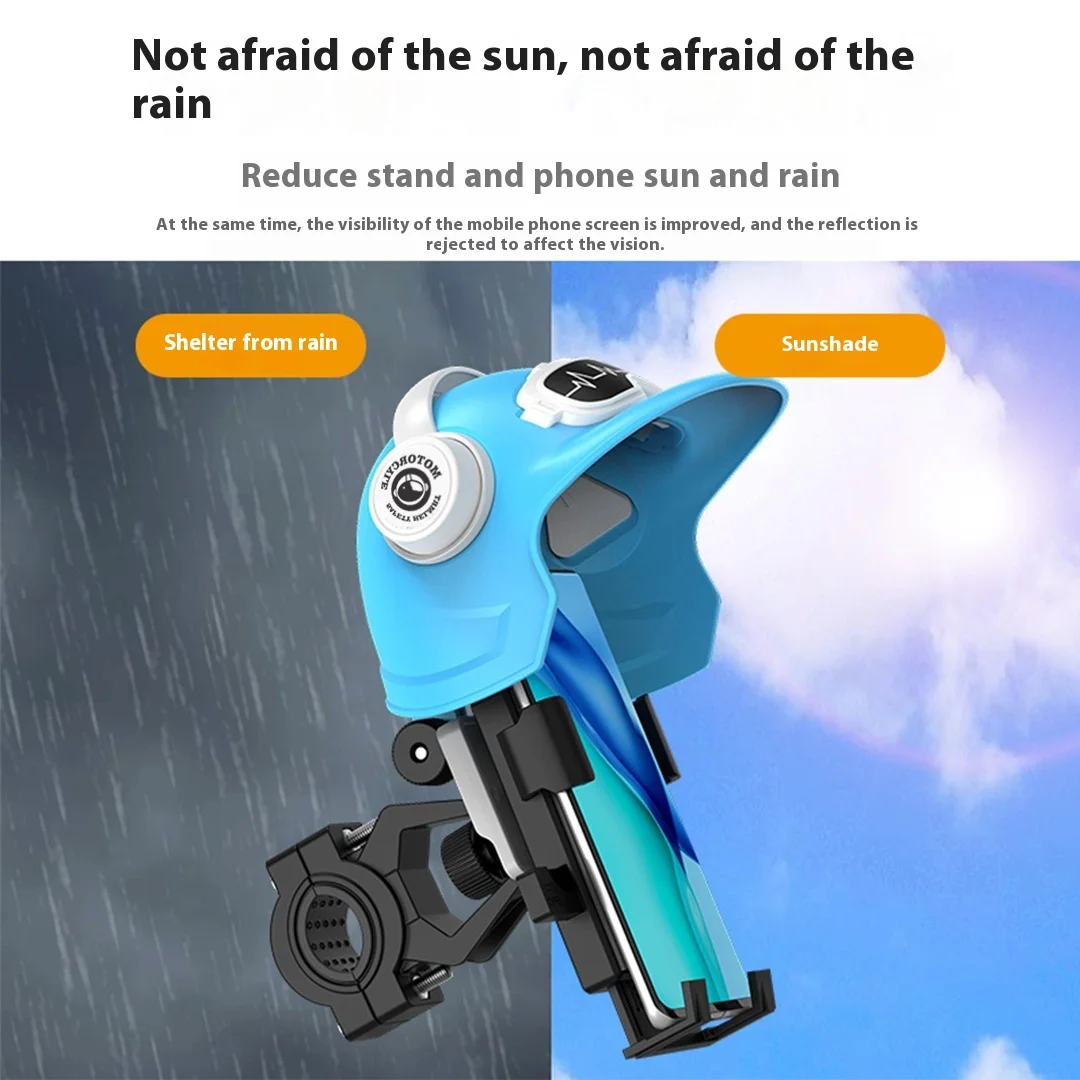 

2024 Hot Edition Small Helmet Delivery Rider Motorcycle Phone Holder Electric Bike Waterproof Sunshade Navigation Phone Holder