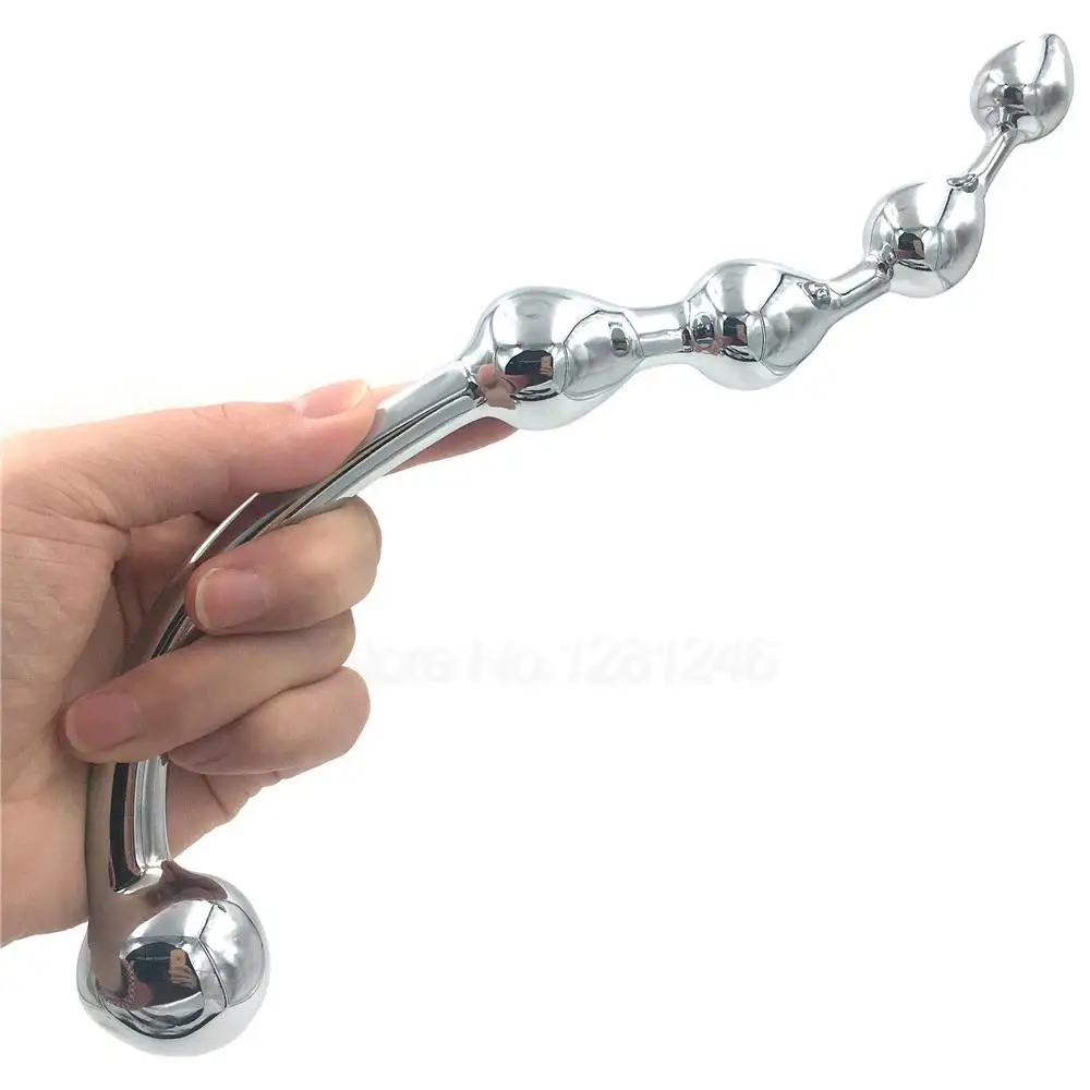 316L Stainless Steel G Stick Wand Massage Spot Heavy Anus Bead Dildo Women Anal P-Spot Toy Stimulator Sex Men Chastity Plug For