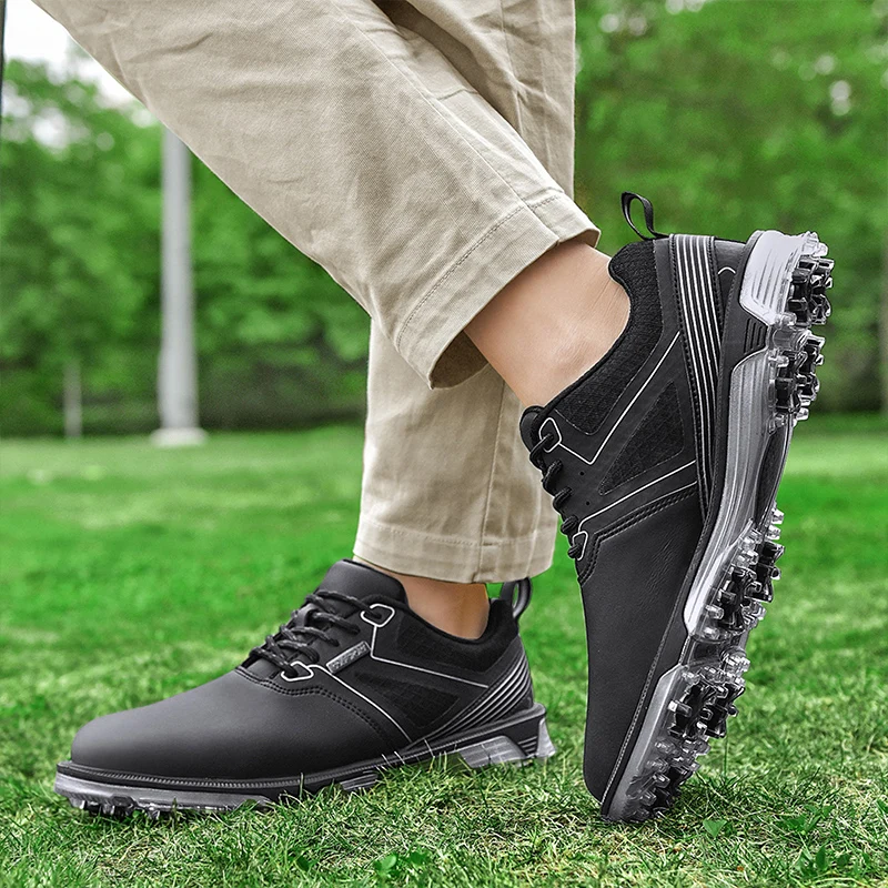 2026 Luxury Golf Shoes For Men Professional Sport Shoes Men Outdoor Lawn Youth Golf Training Shoes Lace Up Walking Shoe Men