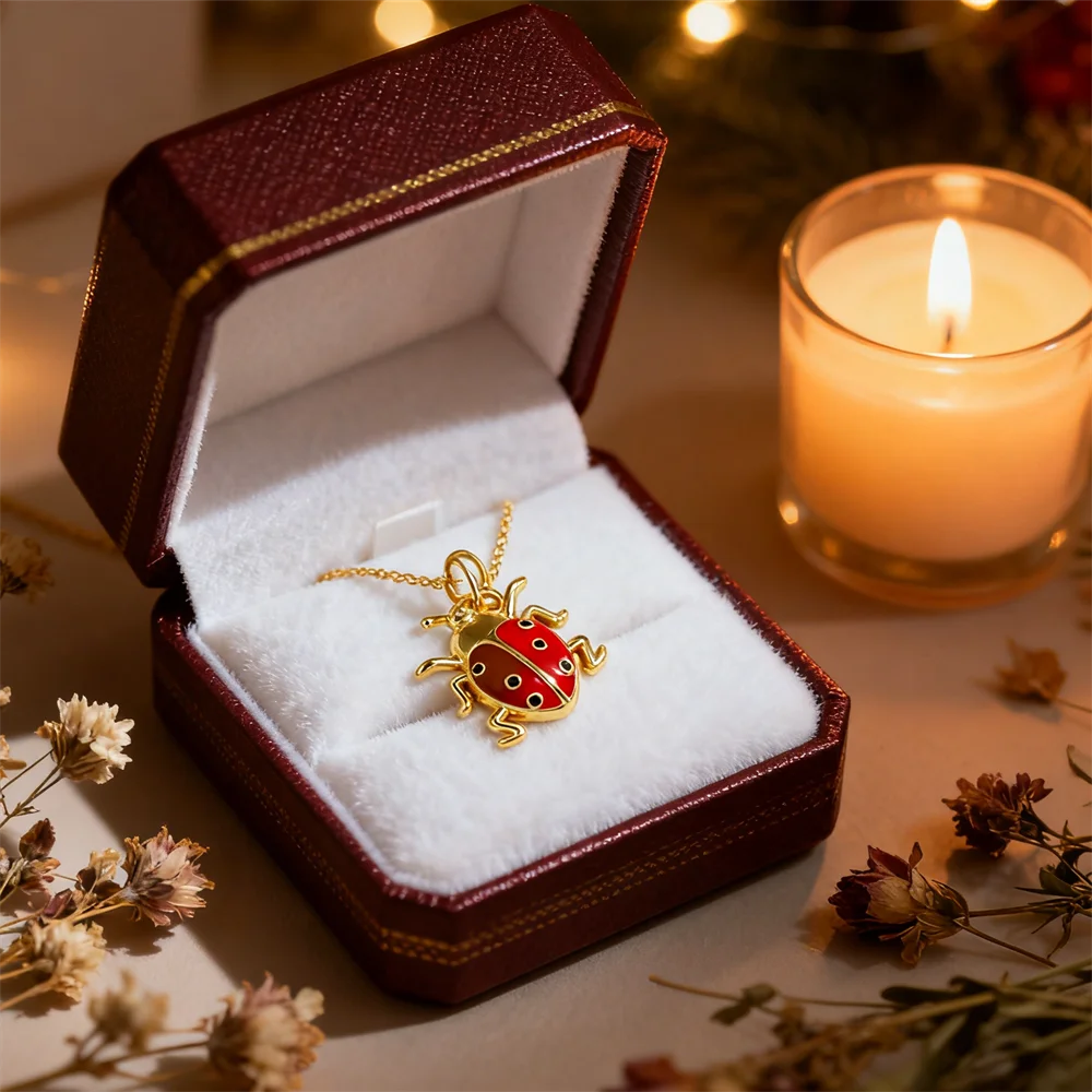 

4Pcs Pendants Brass Zircon Enamel Ladybug Charm Insect Shape for DIY Jewelry Necklace Bracelet Fashion Accessories for Women Men