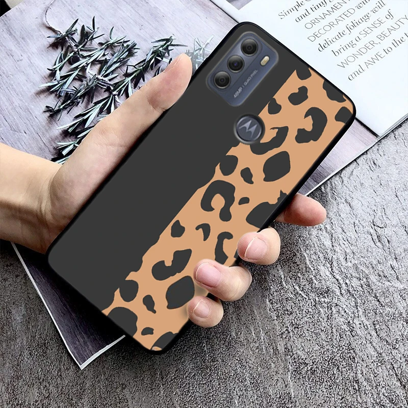 Leopard Phone Case for Motorola Edge 50 40 Pro 40 30 Ultra Neo G Power G Stylus G Play E32 E20 E40 