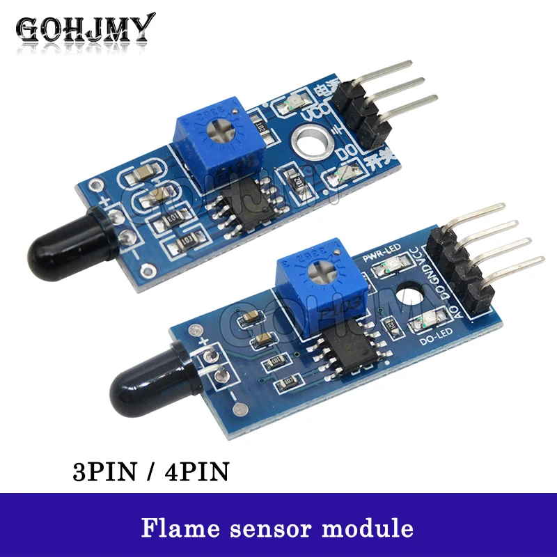 LM393 3 Pin / 4 Pin IR Flame Detection Sensor Module Fire Detector Infrared Receiver Module GOHJMY