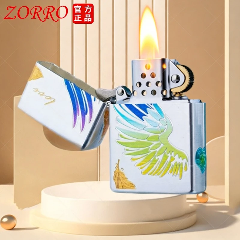 

New Zorro Brass Kerosine Lighter, Trendy and Creative Outdoor Men's Fire Machine Gift
