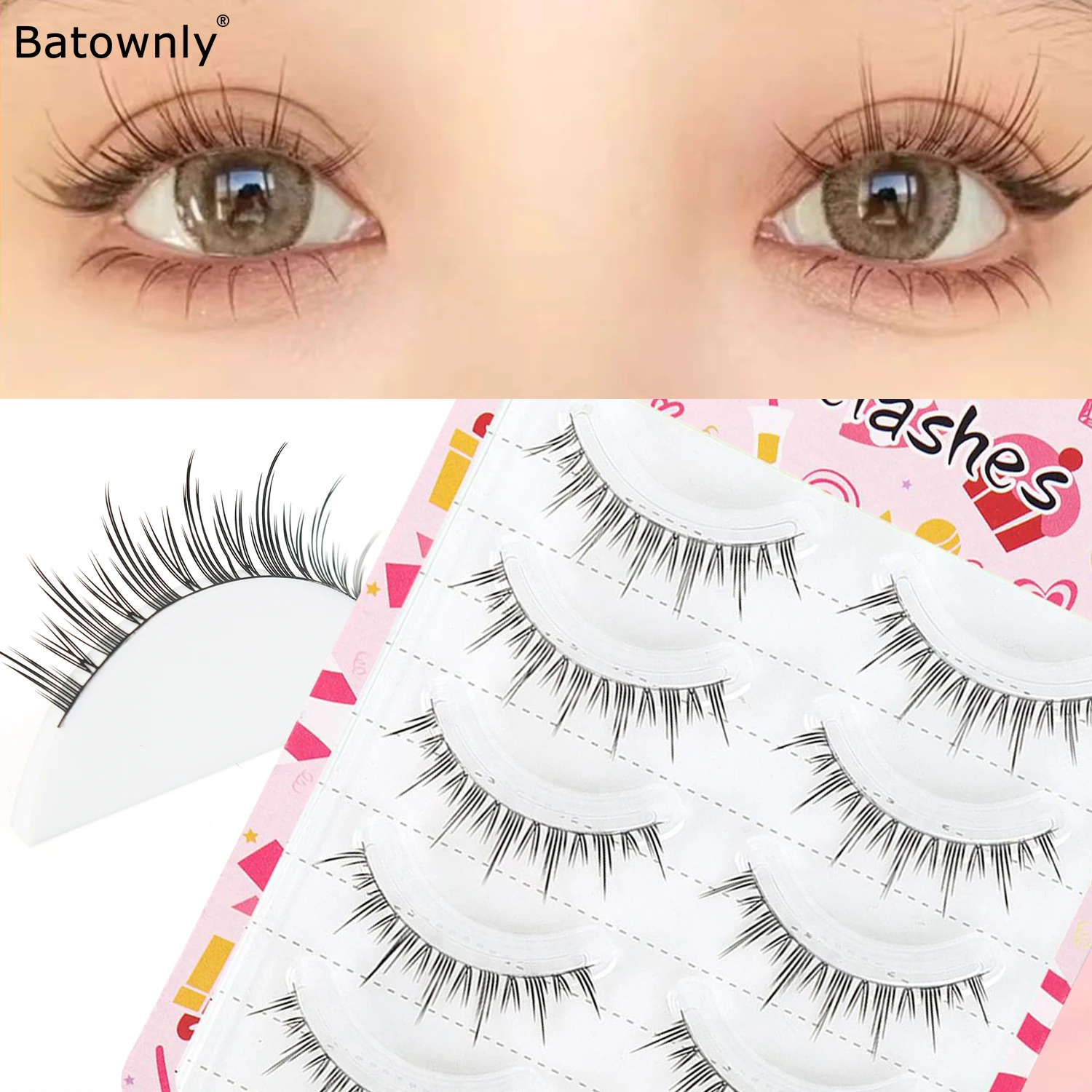 5 Pairs of Natural False Eyelashes Comfortable And Light Little Demon Group Without Burden Thin Eyelashes