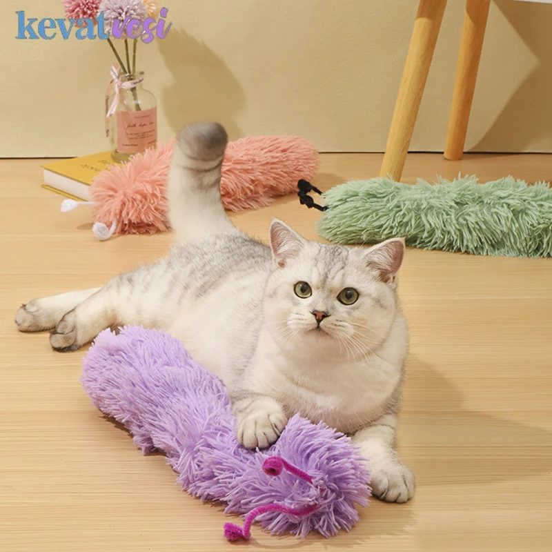 

Catnip Cat Toys Bite-resistant Kitten Scratch Toys Interactive Pet Chew Toy Funny Worms Toy for Cats Plush Pet Toy Pet Supplies