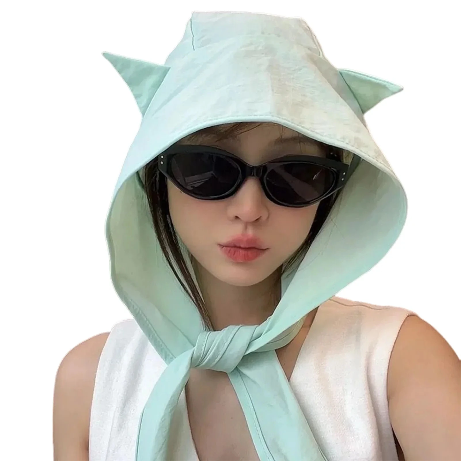 Neuer Unisex-Sommer-Fischerhut mit Riemen, trendiger Qiuck, trockenes, niedliches Ohr-Design, Sonnenschutzkappen für Sommer, Strand, Angeln, Wandern – Detail 7
