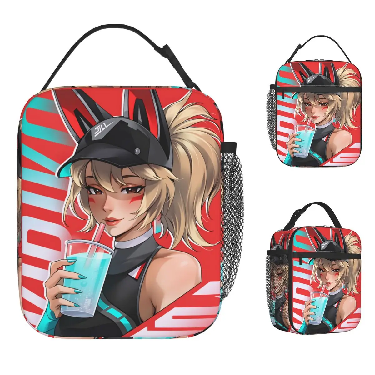 

Сумка-холодильник O-Overwatch Games, портативная термоизолированная сумка для обедов, для взрослых, офисная, с графическим принтом, кавайная сумка-тоут из оксфорда для еды