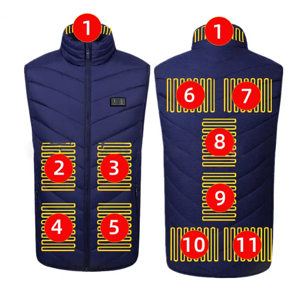 

Dual Controlled Button Warm Stable Performance Windproof Pockets USB Heating Vest Male Heating Vest for Cold Weather