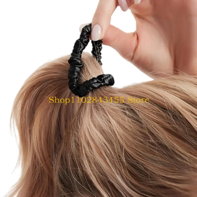 

49MC Sophisticated Hairband Soft Silk Hair Tie Elastic Hair Scrunchies Headwear Women Hair Tie Suitable for Various Occasion