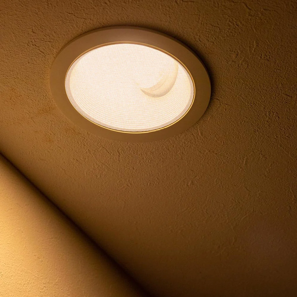 

2pcs Cloth Light Shade Cover Soft Light Diffuser For Room Anti-Dazzling Ceiling Lampshade Heat-Resist Fabric Round