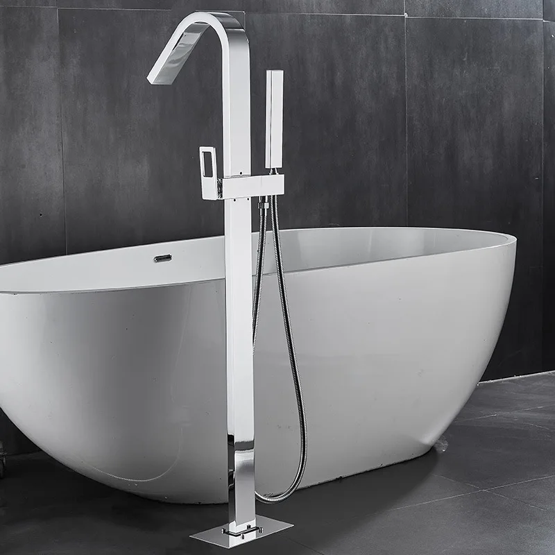 

All-copper waterfall floor-to-ceiling bathtub concealed pre-embedded box bathroom independent cylinder side type