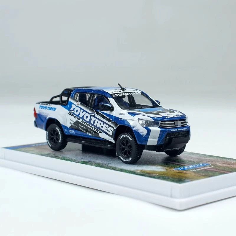 TARMAC WERKT 1/64 Hilux Toyo Banden Legering Motorvoertuig Speelgoed spuitgieten Metalen Model Collectie Jongen Kerstcadeaus