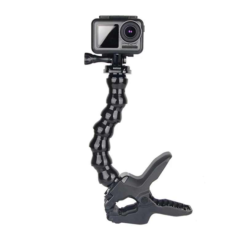 For GoPro12/11/10/9/8/7/MAX Clip Extension Bracket Powerful Clip Snake Arm Sport Camera Accessories