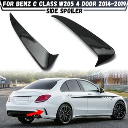 For Mercedes-Benz C-Class W205 C43 C63 AMG 2014-2019 Rear Vent Trim Bumper Trim Lip Side Canards Fin Splitter