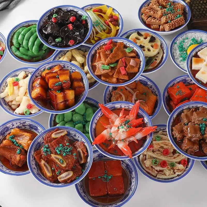 

Simulation Chinese Dish Model, Model Realistic Hot Cool For Restaurant Display Sample Fake Food Props