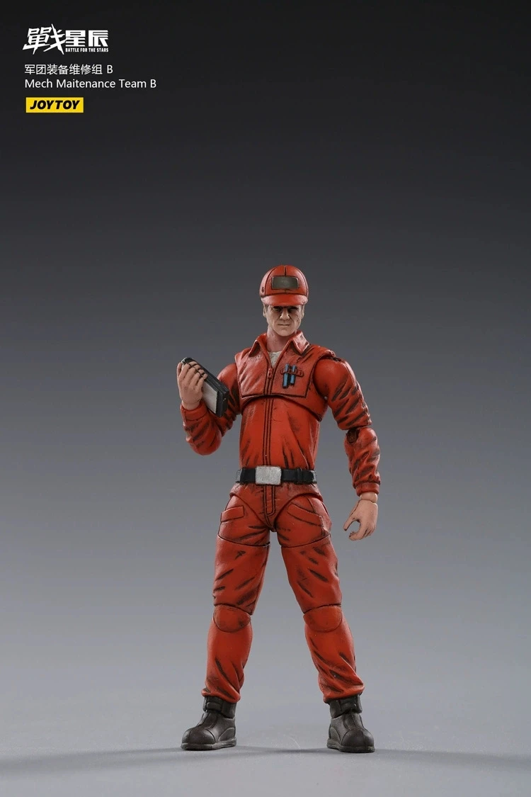 在庫 JOYTOY 1/18 アクションフィギュア (6 ピース/セット) メカメンテナンスチーム B アニメアクションフィギュアモデルおもちゃコレクション人形キッズギフト