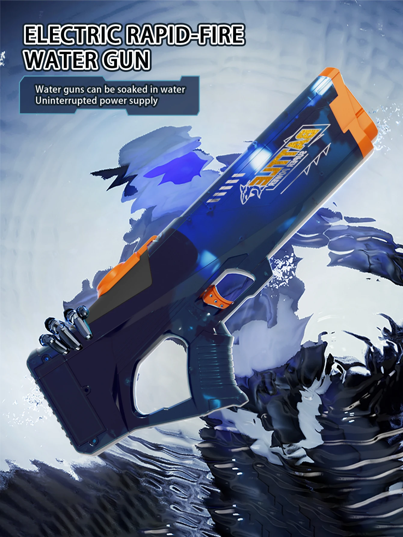 Juguete eléctrico continuo para pistola de agua para niños, tanque de almacenamiento de agua de gran capacidad, juguete para jugar en el agua en la playa