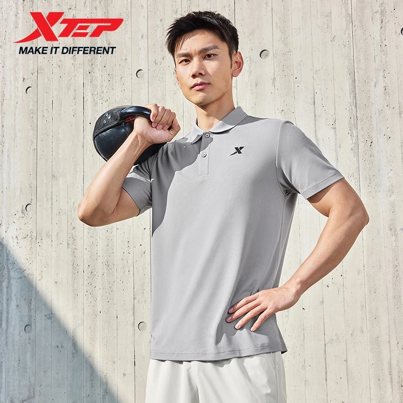 XTEP Sweatshirt Short Sleeved Men's Moisture Absorbing Quick Drying 2025 Summer New Training Clothes For Men 875229020150 image 2