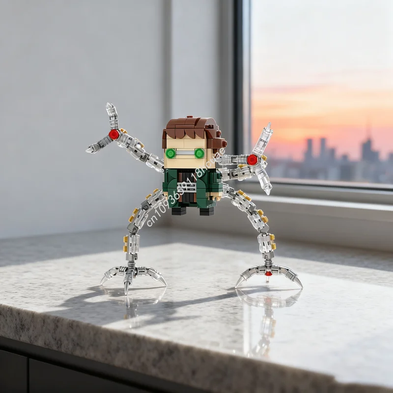 

320pcs MOC Doc Ock Brickheadz Marvelled Model Building Blocks Architecture DIY Creative Christmas Gift Idea Education Toy Kids