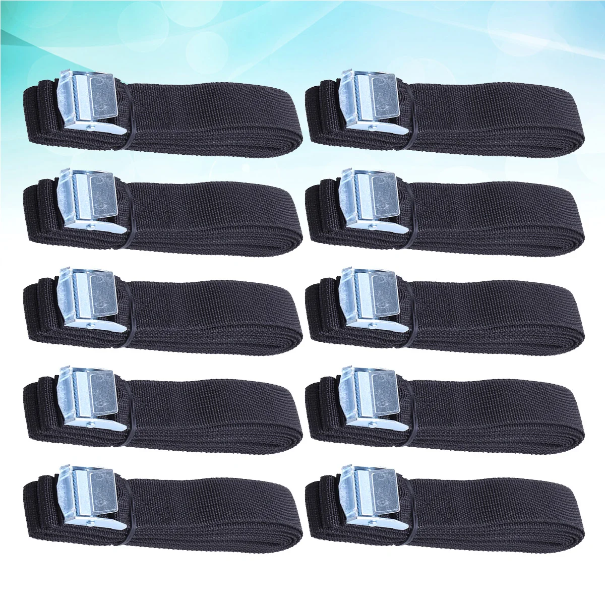 Liberação rápida amarração correias com fivela de aço, carga amarrar correias, rack de teto do carro, bagagem caiaque, nylon grosso, 10 pcs