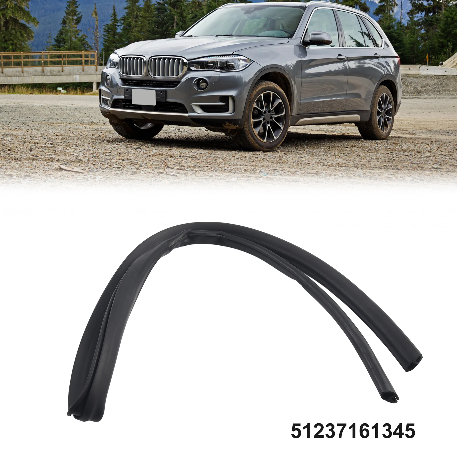 

Уплотнительная лента капота двигателя, крылья для BMW 51237161345, аксессуары, черная, прямая замена, простая установка, передняя крышка