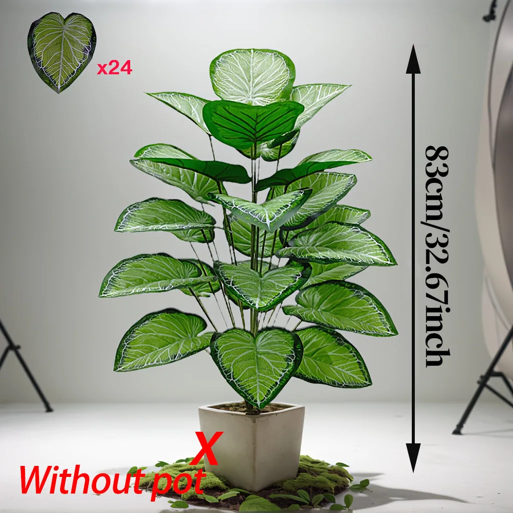 Un kiwi piante fresche verdi con 48 foglie adatte per decorazioni natalizie, portico, uffici interni/esterni senza vasi da fiori