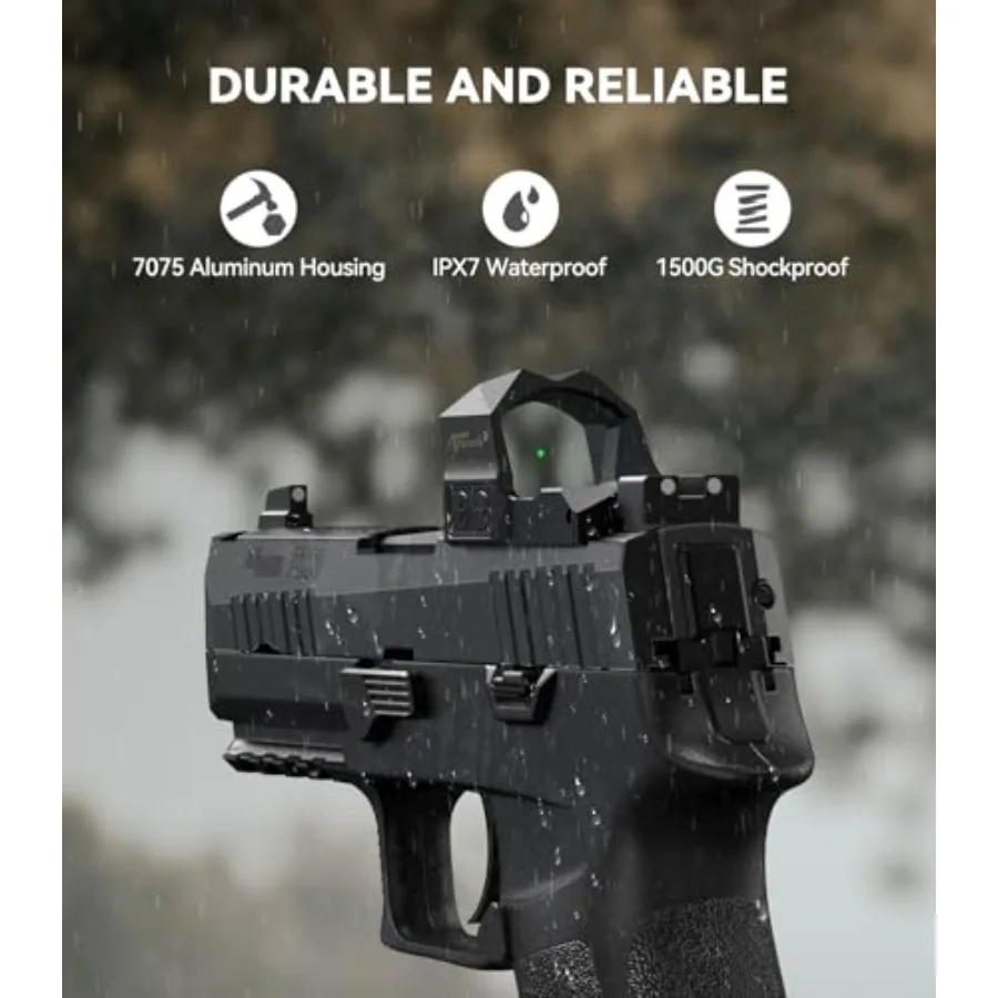 PMD506G متعدد شبكاني منظر نقطة خضراء لمسدس طبيب بصمة هزة مستيقظ 2 MOA Dot 64 MOA دائرة منعكس البصر مع بيكا