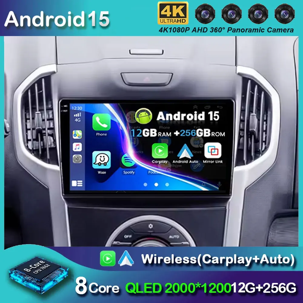 Android 15,0 Auto Dvd-Speler para Chevrolet Holden S10 Pionier Colorado Isuzu Dmax Gps Radio Audio Multimedia Estéreo Carplay
