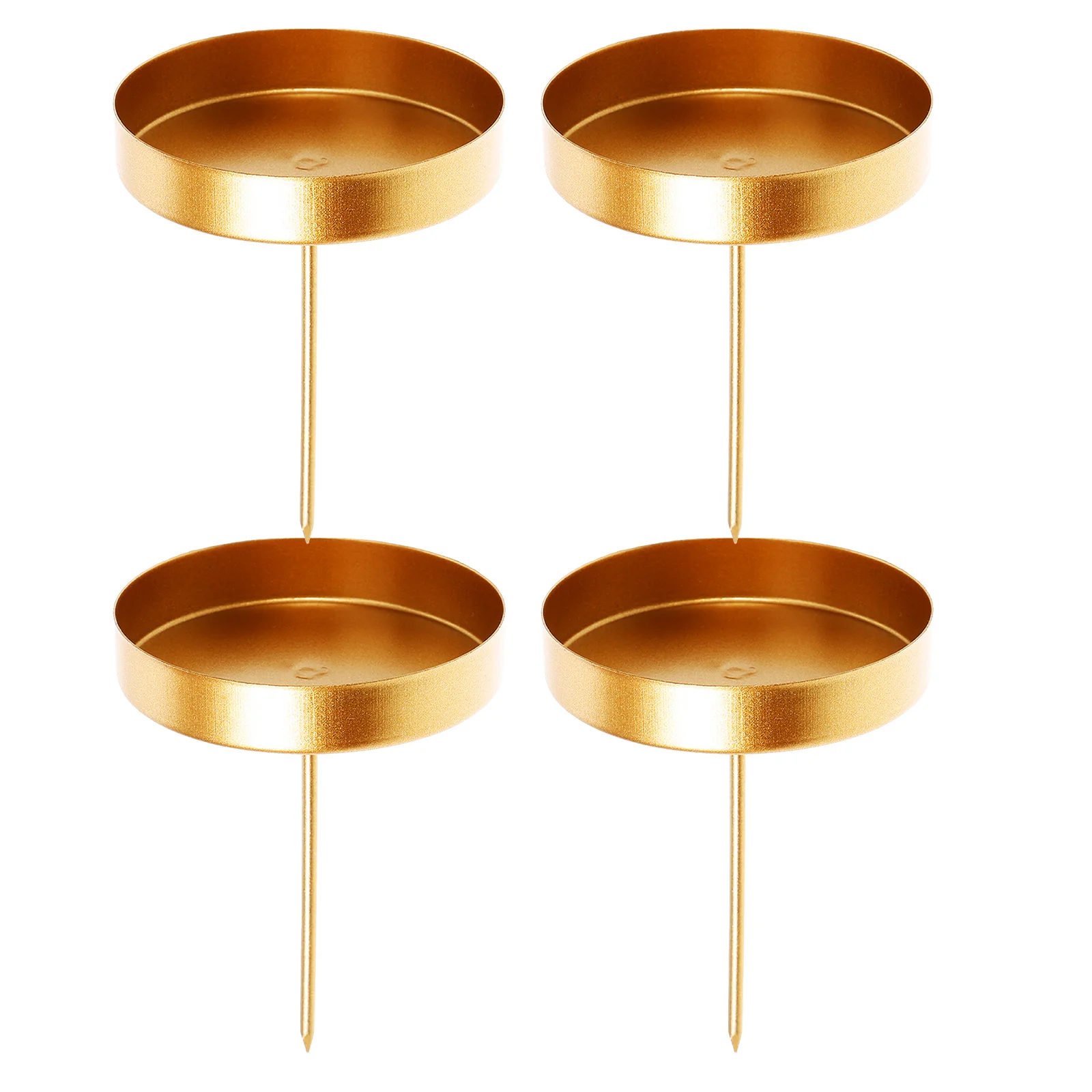 4 قطعة أصحاب تفتق المعادن النمط الفرنسي 3.14X2.36 ''سبائك لإكليل الجدول محور الطرف الديكور حامل مع إكليل سبايك #1