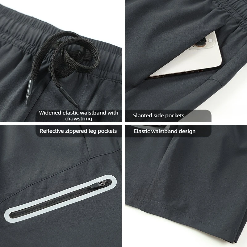 Men's Quick-drying Marathon Racing Running Shorts Fitness Clothing Workout Clothes Elastic Sports Training Shorts Sportswear