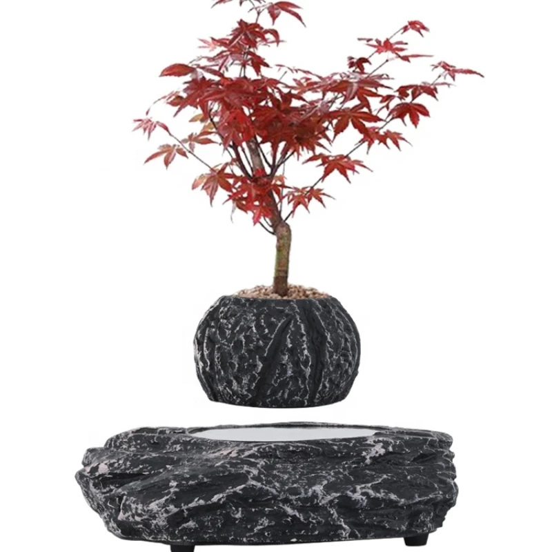 Nordic ceramic simple personality  hot sell Floating Magnetic Levitation Cache Pots For Plants