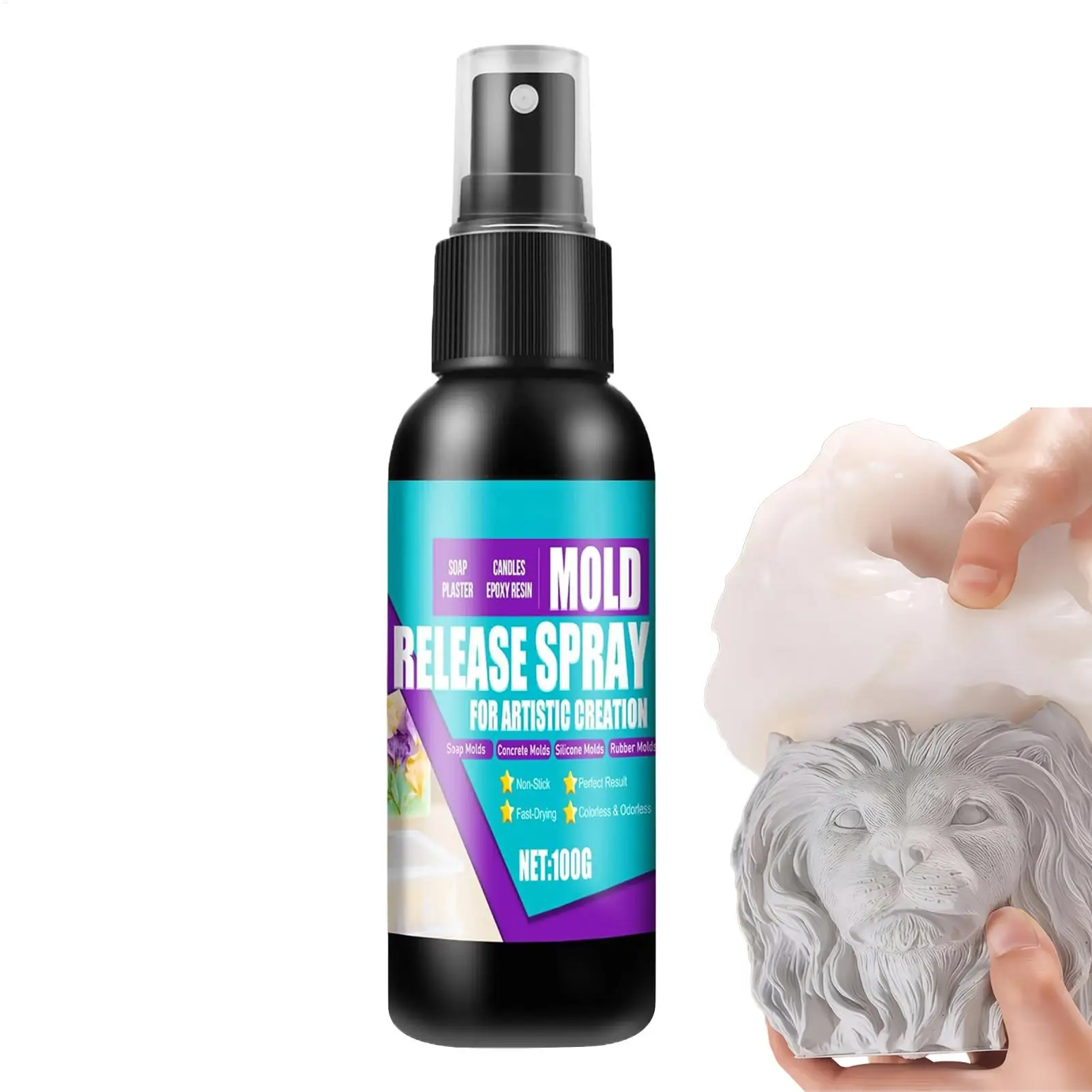 Mold Release Spray 100g Non Stick Agent for Resin Epoxy Candle Soap Making Silicone Molds Anti Adhesive Lubricant Craft Supplies