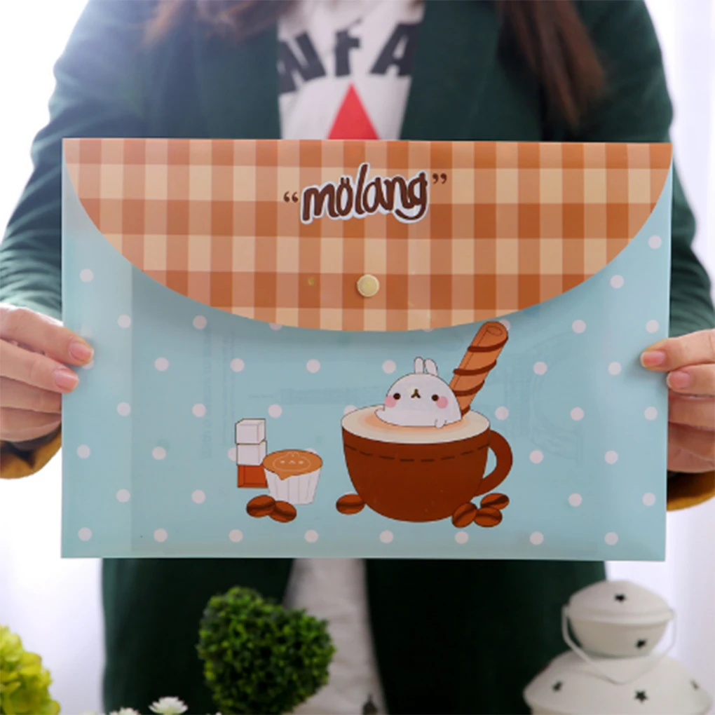 Floral Rabbit Patterns A4 PVC Waterproof File Envelope Storage Bags Organizer School Supplies