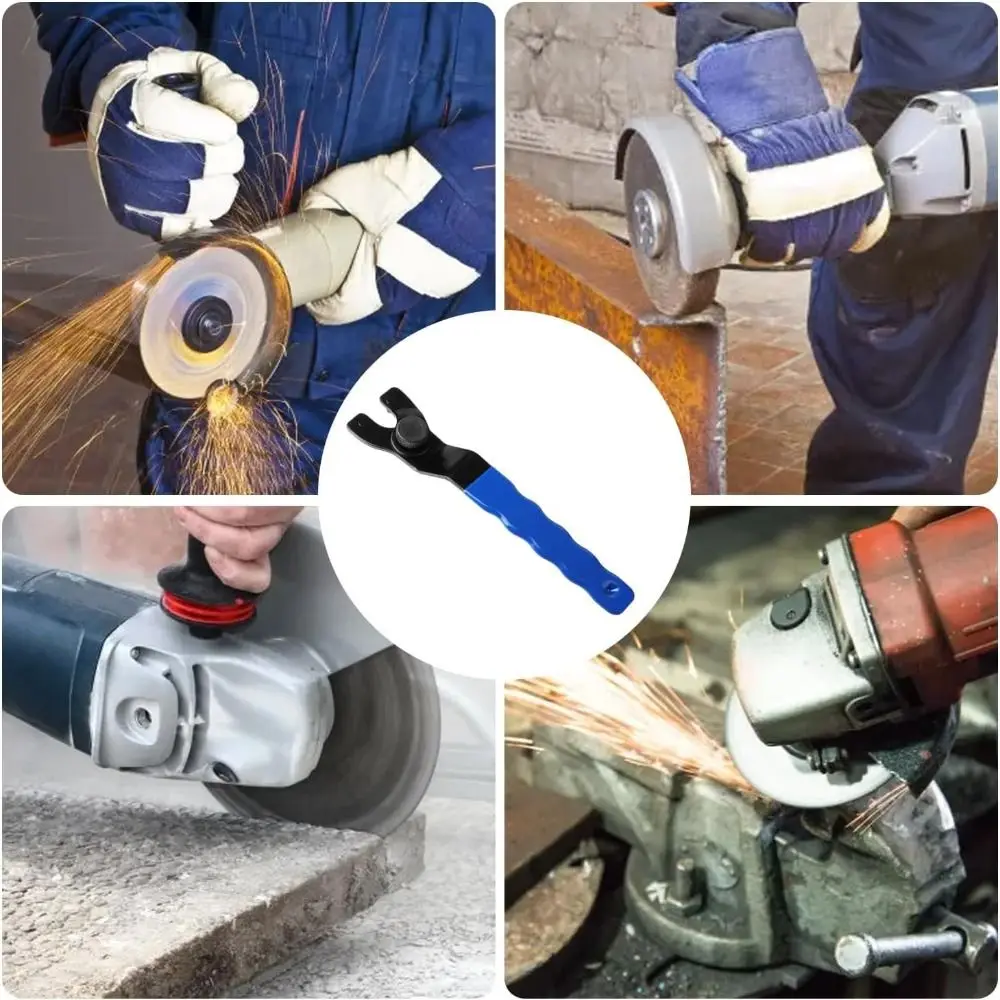 Adjustable Angle Angle Grinder Accessory Wrench Handheld Design Plastic Keylock Pin Spanner Blue 19 cm Keylock Wrench