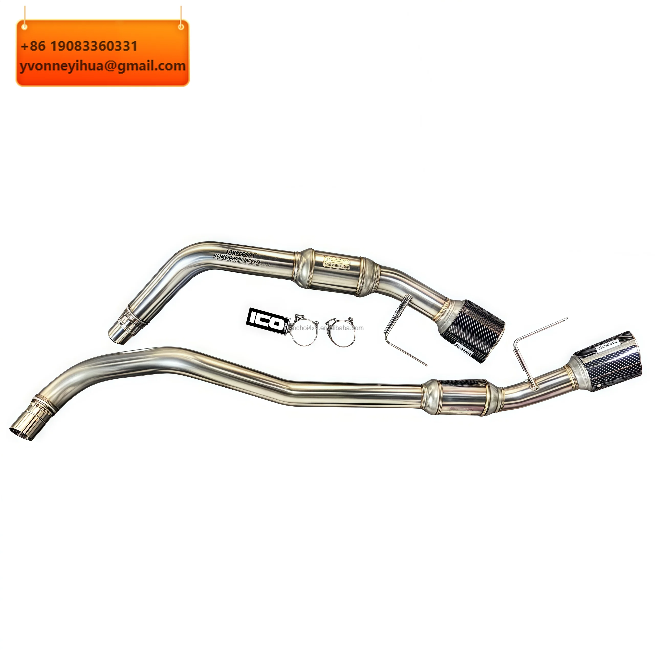 

304 Stainless Steel Dual Exhaust Pipe For Ford Ranger Raptor High Performance Exhaust System
