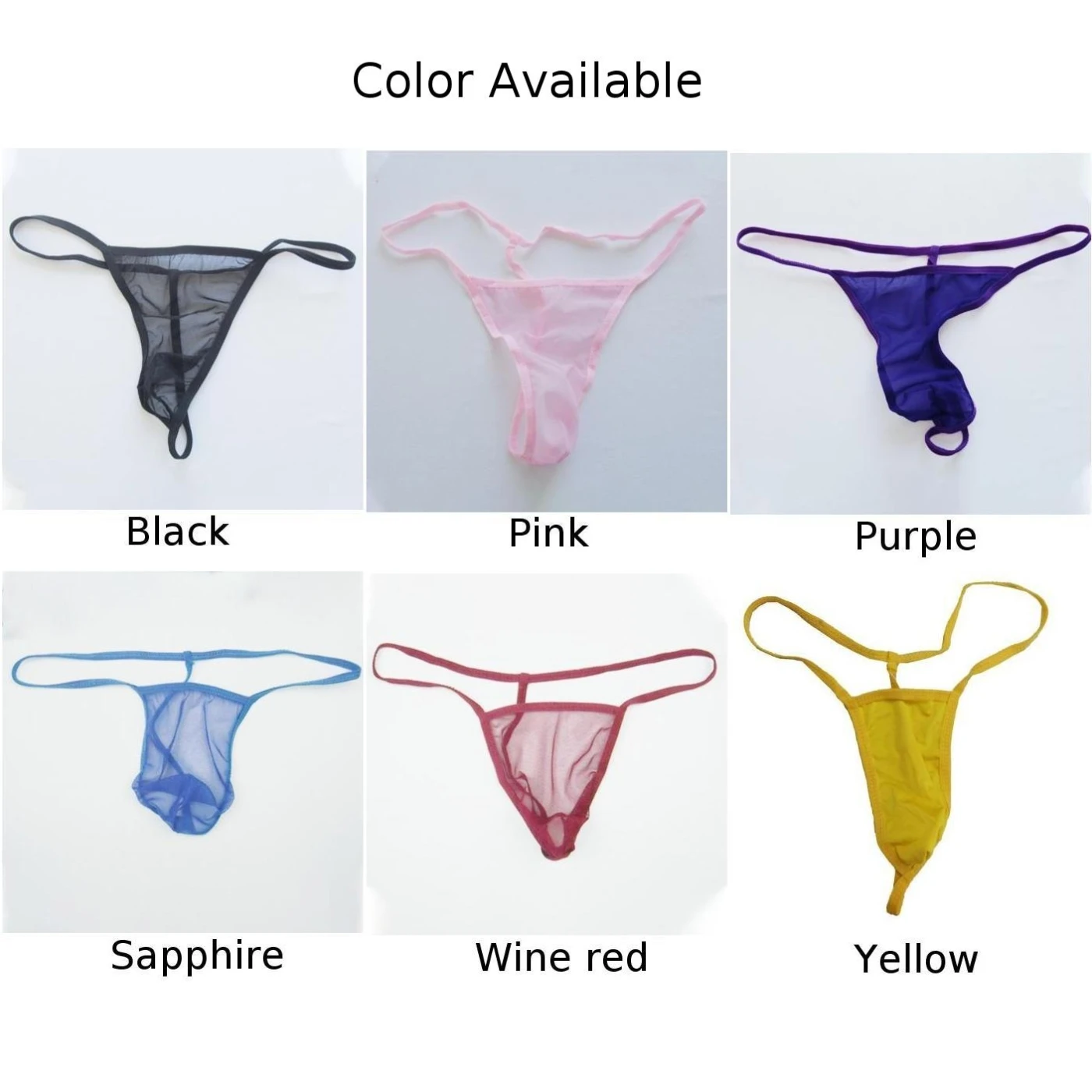 Men\'s Briefs Mesh G-string Thong Underwear Liquid Stretch See Through Mesh Mini Cut Gay Erotic Lingerie Ropa Interior Masculina