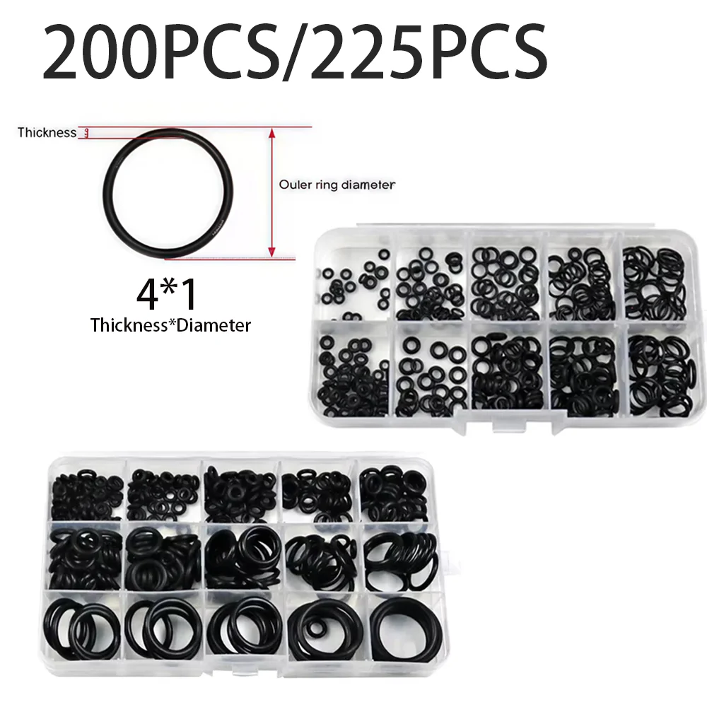 Rubber O Ring Set Gaskets Seal Nitrile Rubber Bands High Pressure O-Rings Repair Kit Sealing Elastic Band O Rubber Rings