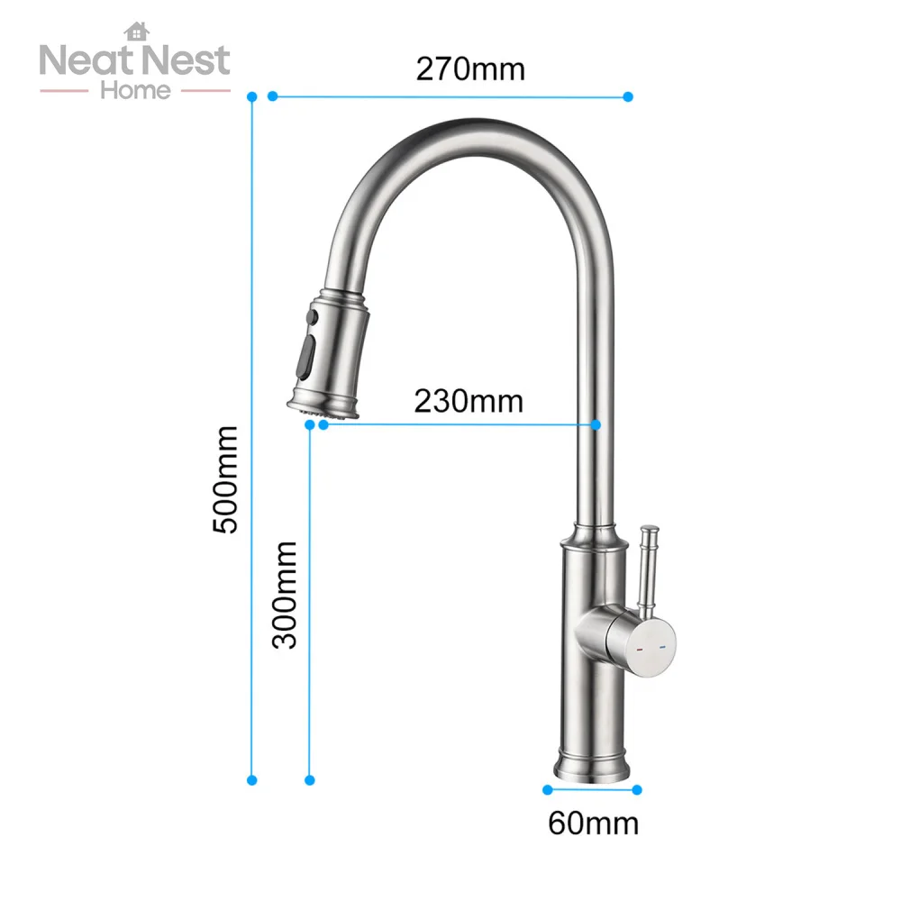 Industrial Style Kitchen Faucet with Pull Down Sprayer, pull-out spray head,Rugged Charm for Urban kitchen, Single-handle design