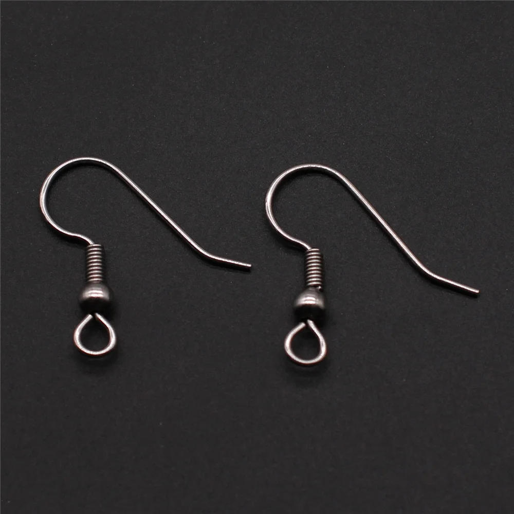 WYSIWYG 50pcs 4 Styles Earring Hooks Stainless Steel Material DIY Earring Findings Ear Wires Hooks DIY Jewelry Findings