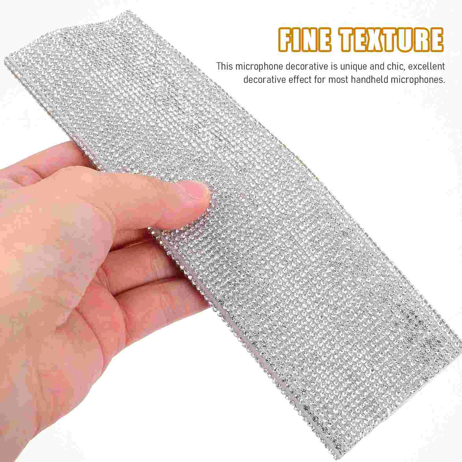 เพชรไมโครโฟนกรณีประกายฝาครอบไมโครโฟนไร้สาย Protector จับ Rhinestones แขน