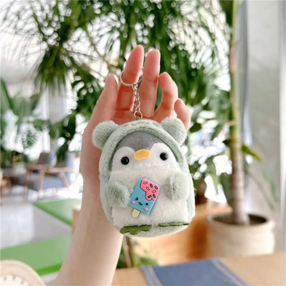 LLavero de muñeco de pingüino de dibujos animados creativo, bonito juguete de peluche, llavero, muñeco de peluche de pingüino, muñeco de peluche para hombres y mujeres