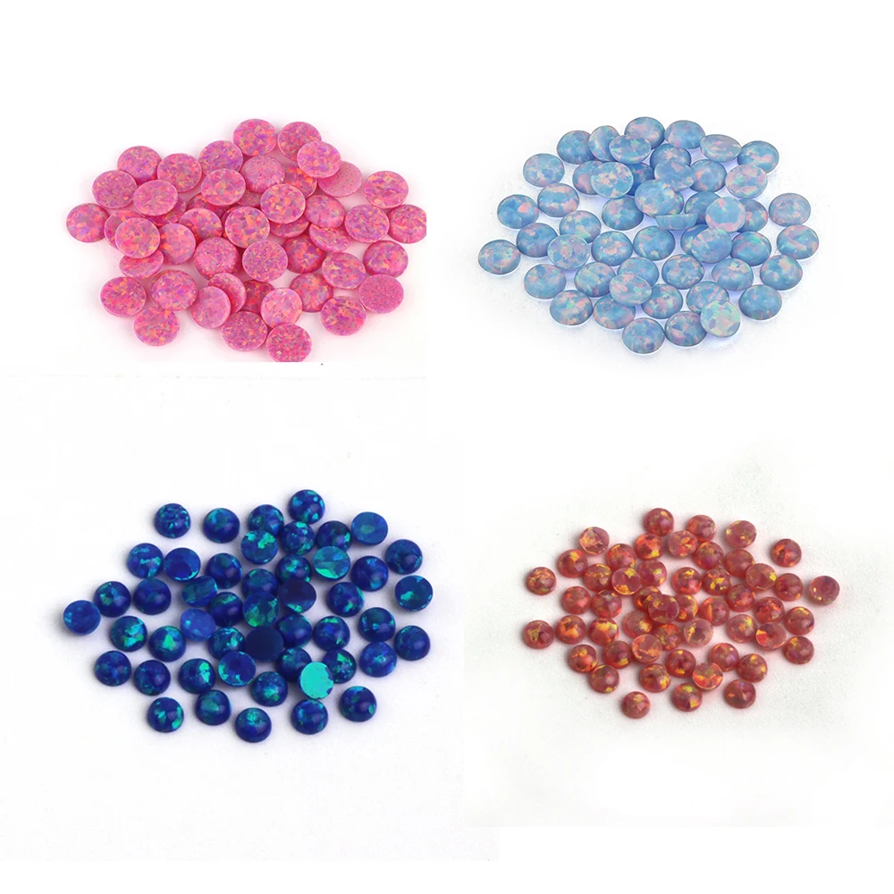 

Synthetic Opal OP21-OP30 Round Cabochon Gemstones for Jewelry Making 1.5mm-10mm