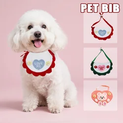 Cute Bib Pet Cat Scarf Saliva Towel Dog Bibs Collar Puppy Cats Dress Up Accessories