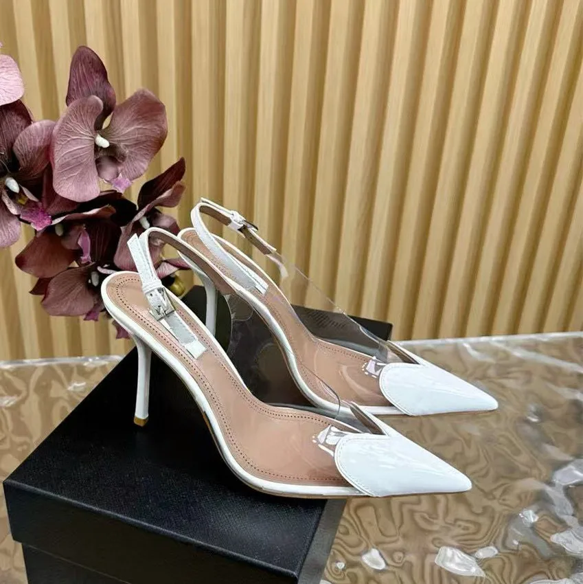 

Real leather silver rhinestone high-heeled shoes for women in the summer of 2026, with pointed and thin toe toe toe sandals