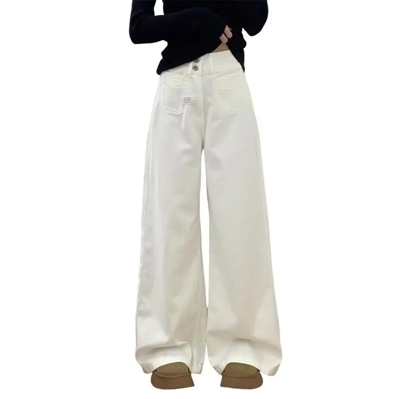 Japanse vintage kleding denim vrouw vriendje baggy Y2K zwart Koreaanse mode harajuku stijl streetwear hoge taille wijde pijpen