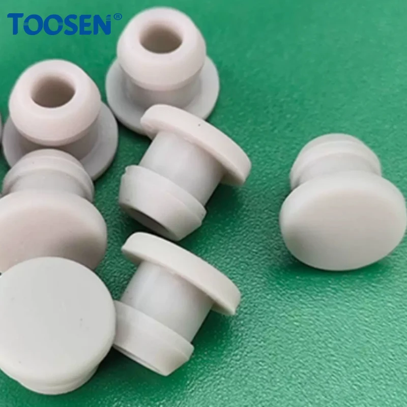  Gray Snap-on Silicone Rubber Blanking Plugs T Type Seal Stopper 2.5mm~30mm Round Tube Pipe End Caps