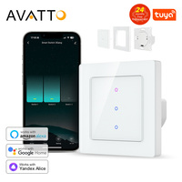 AVATTO Tuya WiFi Smart Light Switch Motorized Blinds Shutter Curtain Switch Touch Glass Switch Works With Alexa Google Home