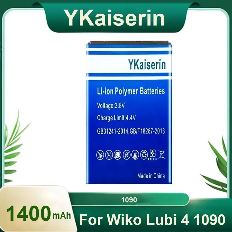 

YKaiserin 1400mAh Battery for Wiko Lubi 4 Lubi4 1090 Moile Phone Batterie Bateria Warranty 2 Years + Track Code
