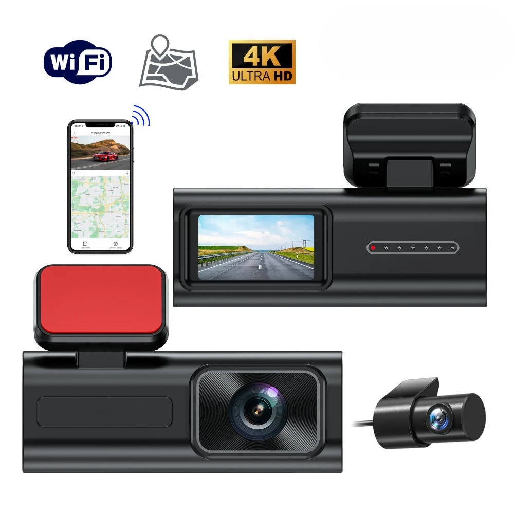 A212 Hidden HD 1080P Driving Recorder Wifi DashCam 24 Hours  4K +Front +Rear +WiFi +GPS DVR/Dash Camera Single Lens